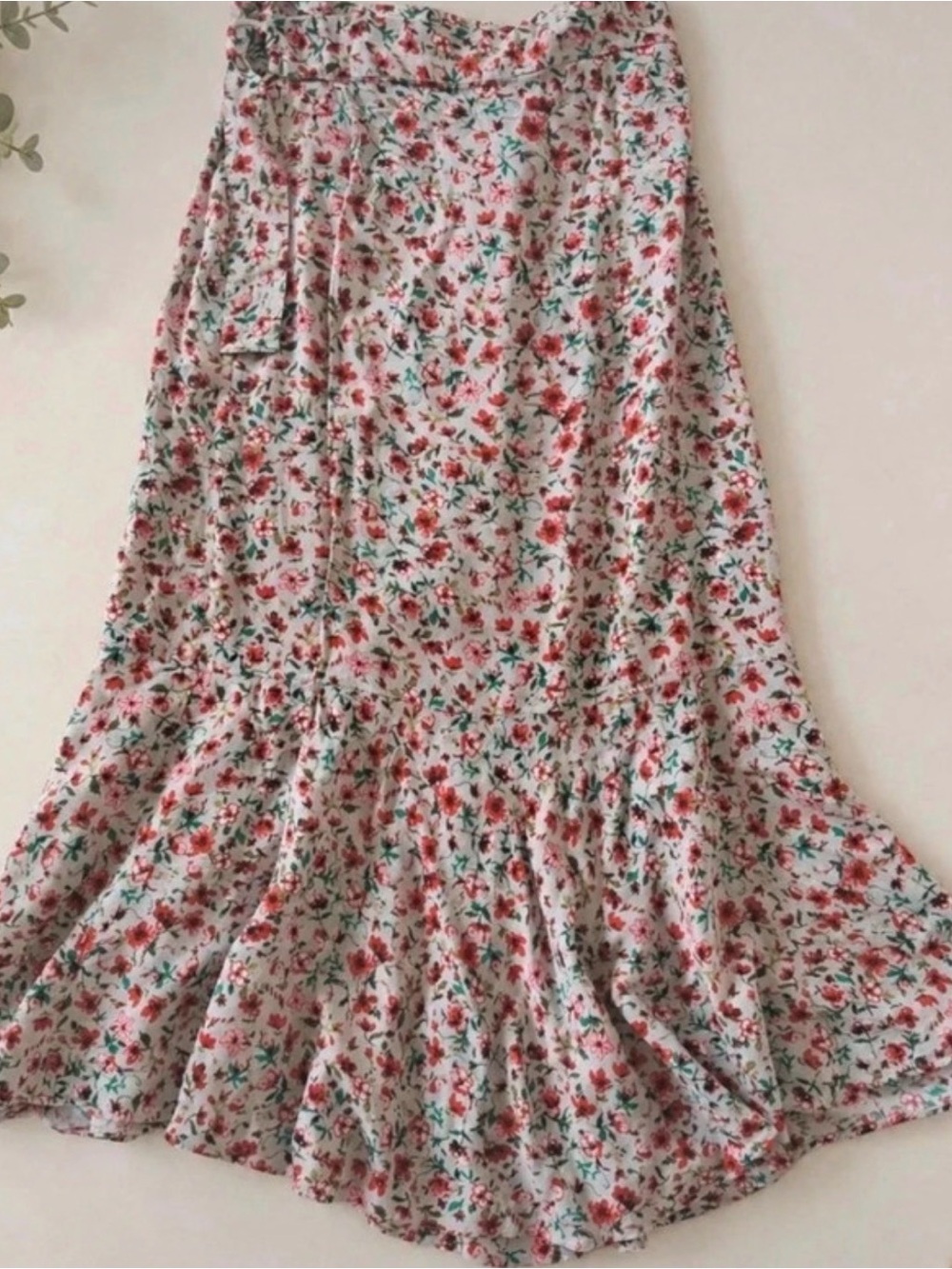 Banana Republic floral wrap midi skirt